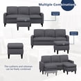 Walsunny Convertible Sectional Sofa Couch LShaped Couch with Modern