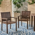 thumbnail image 5 of Dining Chair Of 2 - Wood Construction With Rustic Flavor And Slat Panel , Dark Brown Chairs Charming Panels,, 5 of 6