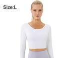 thumbnail image 2 of Chaqueta deportiva para mujer, para correr, entrenamiento, fitness, yoga, manga larga, ajustada, con orificios para los pulgares, XL, 214, 2 of 7