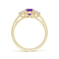 thumbnail image 2 of ANGARA Natural 1.15 Ct. Amethyst with Diamond Classic Ring in 14K Yellow Gold for Women (Ring Size: 12), 2 of 9