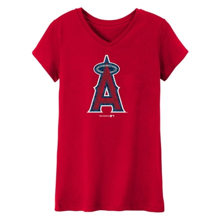 Love Angels T-shirts MLB Los Angeles ANGELS TEE Short Sleeve Girls 50% Cotton 50% Polyester Team Color 7 - 16 ()