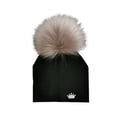 thumbnail image 2 of Gorro de algodón con pompón para bebé recién nacido, complementos para fotos, complementos para gorro de bebé pequeño, 2 of 4