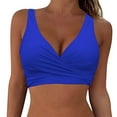 thumbnail image 2 of New & Trending NMMUED Bikini Top, Push Up Bikini Top, Padded Bikini Top, Full Coverage Bikini Top, Bathing Suit Tops for Women, Blue L, 2 of 4