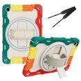 thumbnail image 1 of XYX 3in1 Rotating Stand Case for Lenovo Tab M10 Plus (3rd Gen) 10.6 inch 2022 with Hand/Shoulder Strap, Shockproof Rugged, Colorful Red, 1 of 7