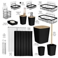 thumbnail image 2 of Juego de accesorios de baño Clara Clark de 25 piezas con soporte de ducha negro, 2 of 9