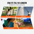 thumbnail image 4 of Cuerda de escalada VEVOR de nailon trenzado de 3/16 pulgadas x 250 pies 720 libras, 4 of 9