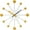 Saffron, variant on Orb Spoke Midcentury Modern 15 inch Retro Starburst Ball Wall Clock Quiet Quartz Movement Mid Century Decorative, Multi, Multicolor
