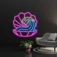 thumbnail image 2 of Handmadetneonsign Seashell Led Sign, Seashell Neon Sign, Wall Decor, Seashell Led Light, Custom, 2 of 5