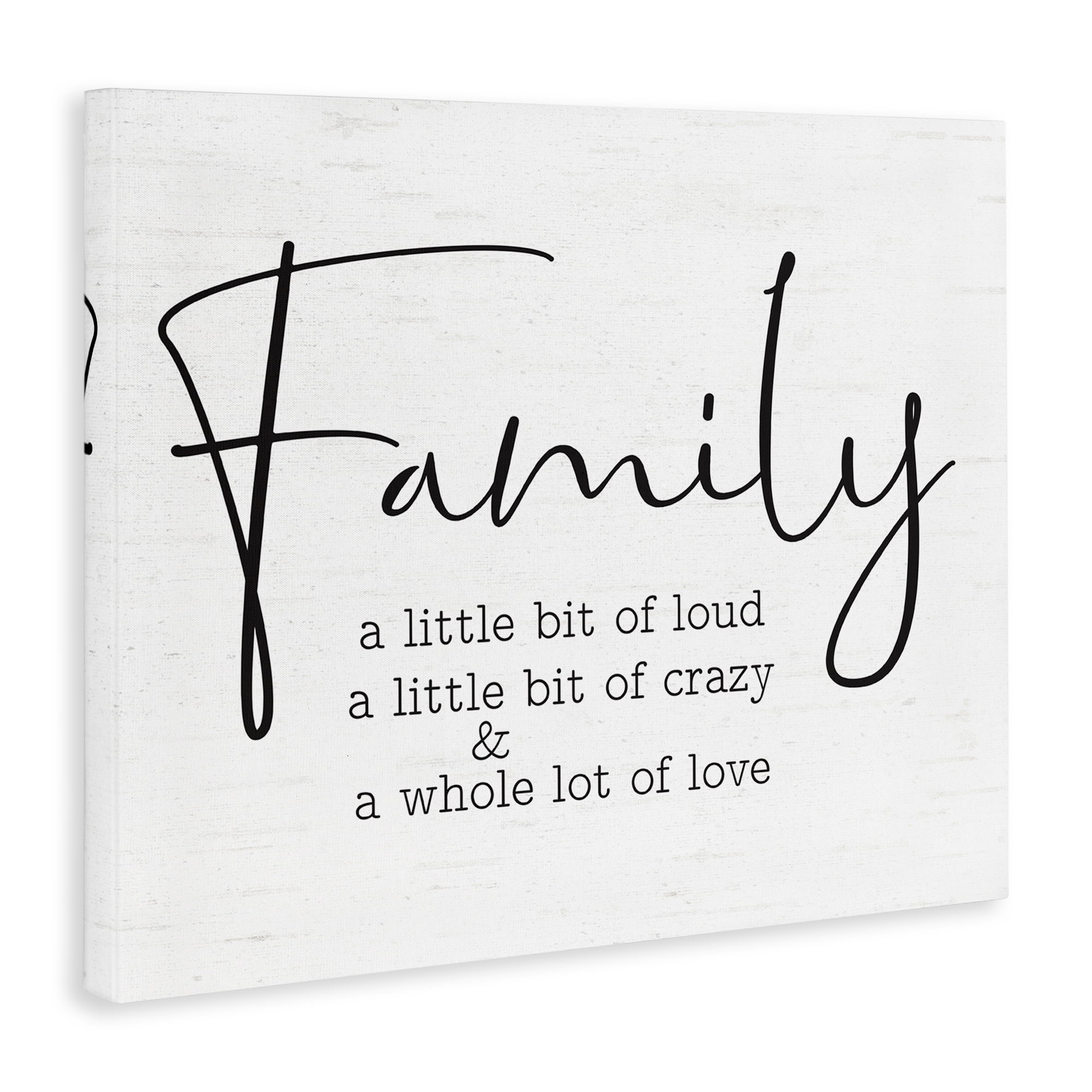 Stupell Industries Loud Crazy Love Family Text & Numbers Painting Wrapped Canvas Art Print Wall Art, 30 x 24