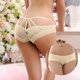 thumbnail image 2 of Gibobby Panty sexy Ajuste Bragas transparentes malla bordadas ahuecadas encaje sexy para mujer Ropa interior cintura talla grande （Beige，Talla única), 2 of 5