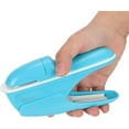 thumbnail image 3 of HUGFEGWE Stapleless Stapler, Staple Stapler, No Holes, Labor Saving Structure, ABS Material, Blue U2537-24832, 3 of 8