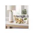 thumbnail image 2 of Decorative Metal Elephant Statue for Home Decor - Figurine Ornament for Bathroom, Office, and Living Room Accent - Sculptural Decorative Object for Shelf and Coffee Table - 6", Gold & Metallic, 2 of 11