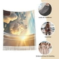 thumbnail image 6 of Cauagu Sunset Airplane Travel View Print Women Wrap Shawl tassels Scarves Retro Scarf 77.6"X28.3", 6 of 8