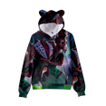 thumbnail image 3 of Boys Goat Movie 3D Figure Printed Hoodie Kids Goat Will Harris Cat's Ear Shaped Sweatshirt, 3 of 4