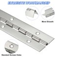 thumbnail image 3 of 20 Inch Continuous & Piano Hinges, 2Pcs Stainless Steel Continuous Hinge for Boat Cabinet Door Box Furniture Silver, 3 of 6
