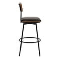 thumbnail image 7 of CHITA Swivel Counter Height Bar Stools with Back Set of 2, 30'' Seat Height, Metal & Wood Frame, Black, 7 of 7