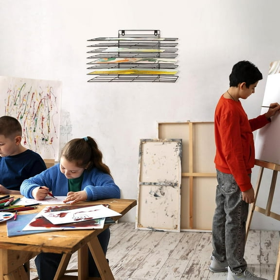 Art Drying Rack with 8 Removable Shelves for Classroom and Art Studio Storage