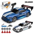 thumbnail image 1 of 1:24 Scale RC Drift Car 4WD 2.4GHz 30KM/H High Speed Racing Sports Toy Car with LED Lights, Racing Car and Drift Wheels 8602 - Blue, 1 of 1