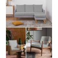 thumbnail image 6 of Gray Striped Couch Cushion Covers Stretch, Washable Sofa Seat Covers Individual Seat Cushion Sofa Slipcovers Modern Abstract Art Geometric Stripes Couch Cover Furniture Protector S-2PCS, 6 of 7