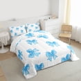 thumbnail image 3 of Castle Fairy Cartoon Blue Bow Queen Comforter Set,Ribbon Bowknot Bedding Comforter Set, 3 of 8