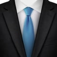 thumbnail image 3 of Jacob Alexander Men's Solid Color 2.75 inch Width Slim Neck Tie - Ocean, 3 of 8