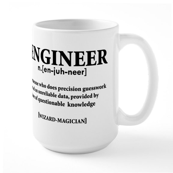 CafePress - ENGINEER NOUN Mugs - 15 oz Ceramic Large White Novelty Mug