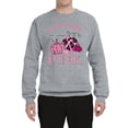 thumbnail image 2 of Wild Bobby In October We Wear Pink Pumpkin Cheetah Print Breast Cancer Awareness Unisex Crewneck Sweatshirt, Heather Grey, 3X-Large, 2 of 6