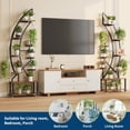 thumbnail image 6 of Yesurprise Plant Stand Indoor with Grow Lights 6 Tiered Plant shelf with Wheels 68'' Metal Plant Stand for Indoor Plants Multiple 2 Pcs Plant Holder Half-Moon Plant Display Rack for Living Room, 6 of 6