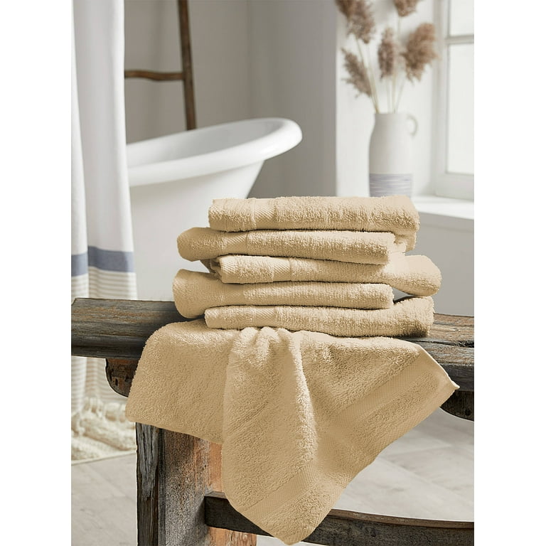 Bath Towels 22 x 44 inches Set of 6 Ultra Soft 100 Combed Cotton Highly Absorbent. Pool Home Gym Spa Sloan Towel Walmart