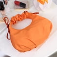 thumbnail image 2 of Bolso de lona para axila, bolso fruncido elegante de color sólido con cordón, bolso para axila para niñas, 2 of 8