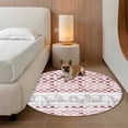 thumbnail image 2 of Red Plaid Farmhouse Round Area Rug 6Ft Washable Circle Rugs for Bathroom Office, Watercolor Cute Country Pigs Checkered Non-Slip Carpet Floor Mats Indoor Outdoor Carpet Runner Aesthetic Home Decor, 2 of 8
