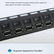 thumbnail image 3 of Concentrador USB Irfora JDL-A7 HUB USB Hub 7 puertos USB 2.0 Indicador de interruptor independiente Hub ultradelgado de alta velocidad del divisor con el cable del USB para el cuaderno Irfora Concentrador USB, 3 of 5