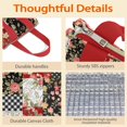thumbnail image 4 of Pioneer Flower Floral Print Pattern Insulated Lunch Bag for Women & Adults,Large Portable Soft Cooler Lunch Bag,Thermal Food Storage Tote with Pearl Cotton,8.66L,8.75x5.75x9.5 Inch, 4 of 6