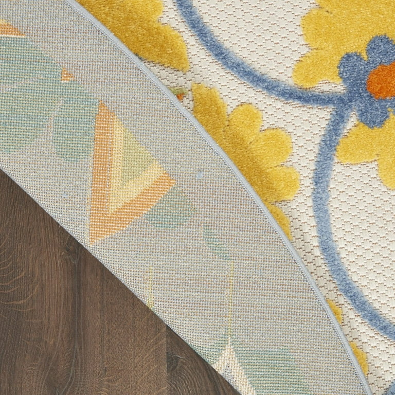 5' Round Multi Medallion Indoor Outdoor Area Rug 5' Round Multi Medallion Indoor Outdoor Area Rug