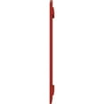 thumbnail image 4 of Ekena Millwork 10 1/2"W x 42"H Americraft Three Board (2 Batten) Exterior Real Wood Joined Board-n-Batten Shutters w/ Elliptical Top (Per Pair), Fire Red, 4 of 10