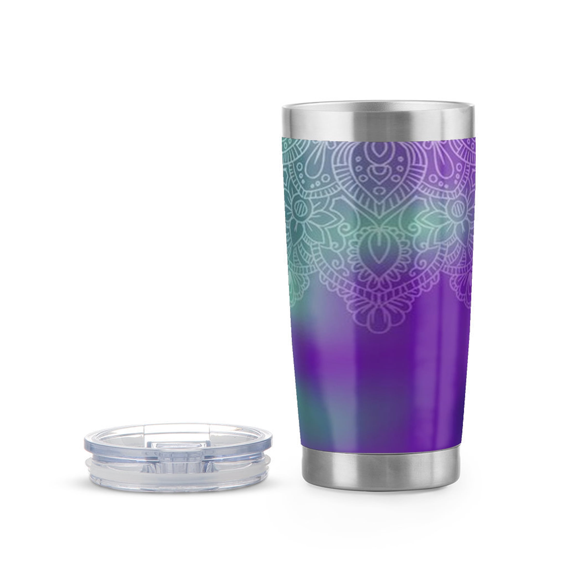 Awkward Styles Purple Hindi Adventure Tumbler 20 oz SIlver Drinkware