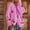 Pink, variant on Women Tie Front Cherry Cardigan Sweater Clearance, Oversized Chunky Knit Long Sleeve Trendy Fall Winter Sweaters Tops Khaki S
