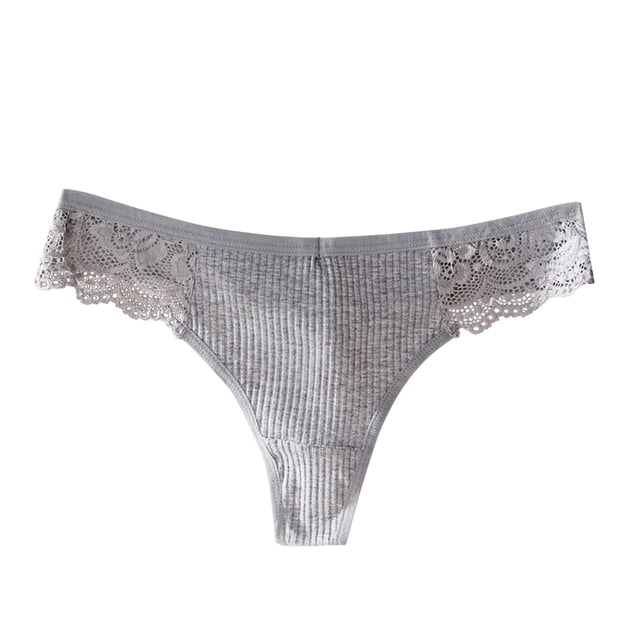 TOWED22 String Femme Culottes en Coton String Sport Culottes Respirantes (Gris, m)