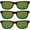 3 Fire, variant on OWL Square Sunglasses Mens Womens UV400 Protection Retro Mirrored Sunglasses (3 Pack)