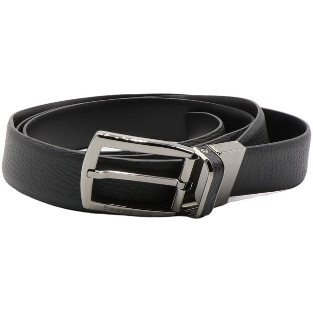 Ermenegildo Zegna Ceinture Réversible Noire pour Hommes - 58