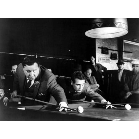 8x10 Film (The Hustler Jackie Gleason Paul Newman 1961 Tm & Copyright (8 x 10) 20Th Century Fox Film Corp All Rights Reserved Photo Print (8 x)