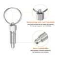 thumbnail image 4 of 2Pcs Spring Plunger with Pull Ring M6*1 0.47" Thread Length Pin Dia.4mm Round Carbon Steel Non-Locking, 4 of 5