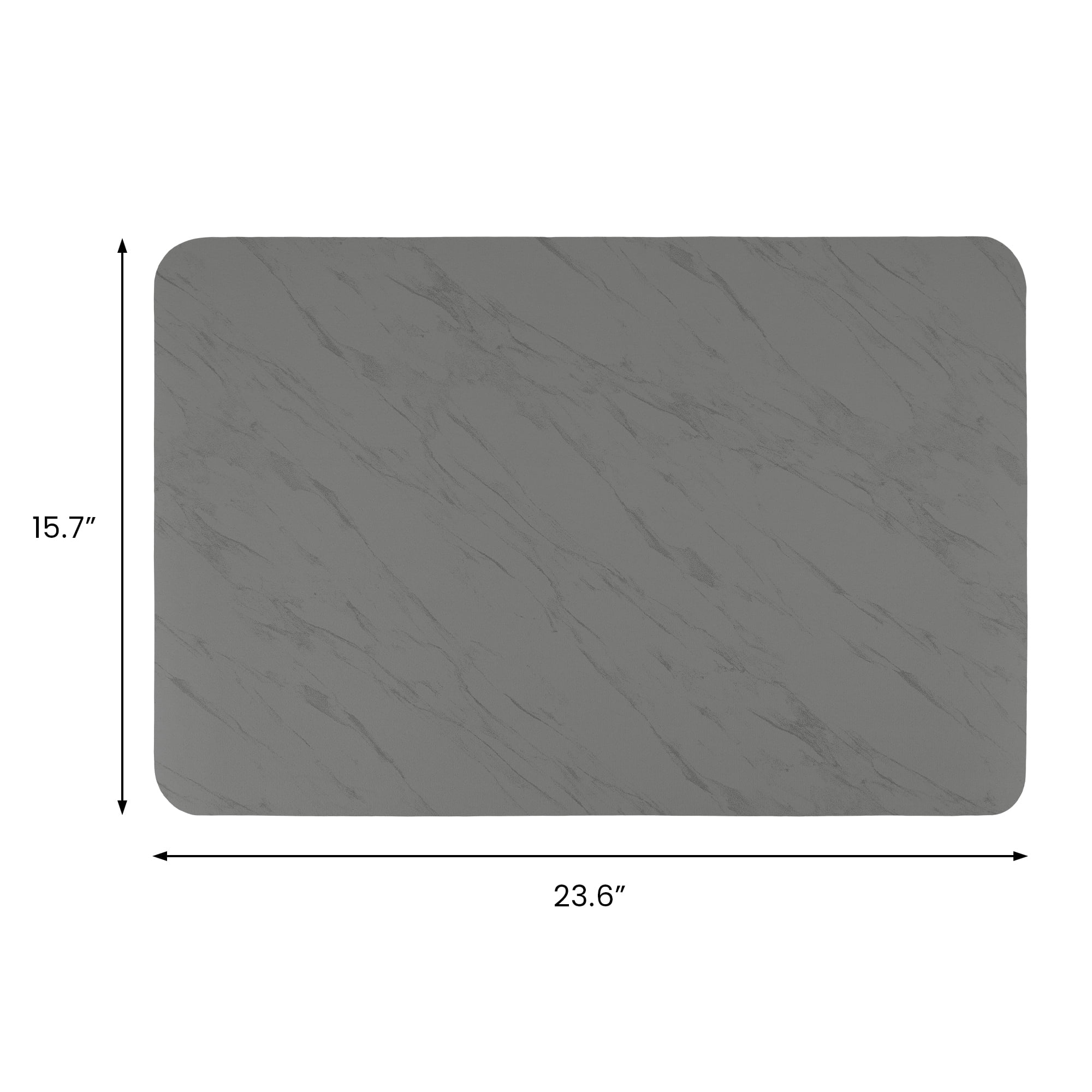 Unique Bargains Diatomaceous Stone Dish Drying Mat Dish Drying Mats Black 23.6*15.7 inch