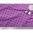 thumbnail image 3 of Soimoi Purple polyester Crepe Fabric Check & Christmas Cookies Food Print Fabric by Yard 52 Inch Wide, 3 of 3