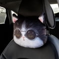 thumbnail image 1 of Cartoon Car Headrest Neck Pillow with 3D Cutting Support for Ergonomic Neck Relief, Plush Fabric and Easy Installation During Driving, Commuting, and Travel, 1 of 8