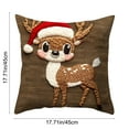 thumbnail image 3 of Christmas Decorative Pillow Cover, Cute Santa Claus Snowman Hugging Pillow case, Realistic knitted Sofa Cushion Case Christmas New Year Couch Decor, 3 of 6