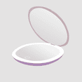 thumbnail image 4 of Impressions Vanity Angel LED Compact Mirror with Stitch Artwork, 3x Magnified top  Lighting Mirror, 4 of 5