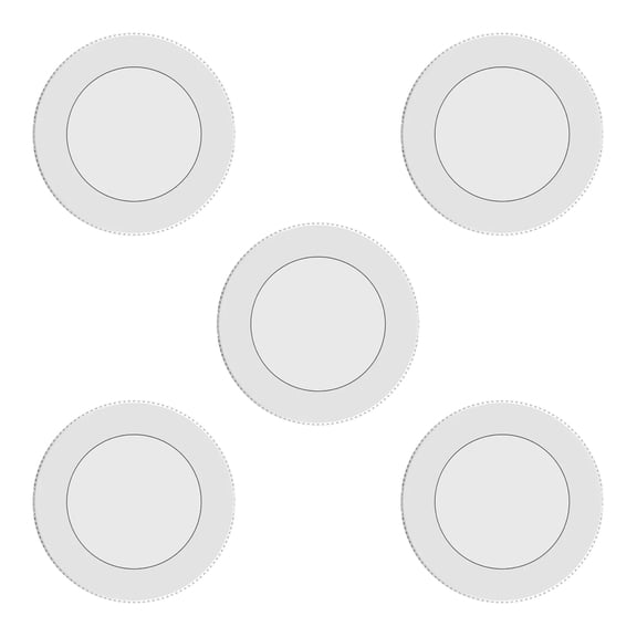 GE Set of 5 Dimmable Modern Corded Electric Plastic LED Puck Lights, White
