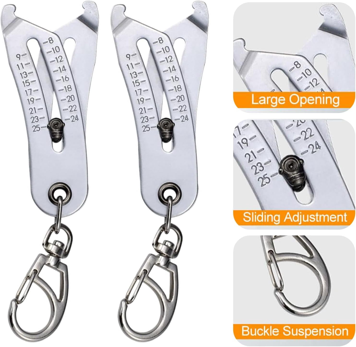 Thread Checker Keychain 2-Piece Thread Size Checker Keychain - Portable ...