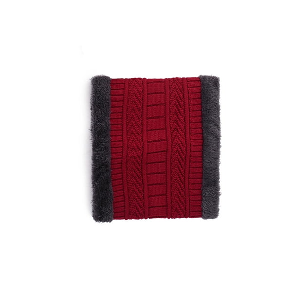 Qarigey Calentador de cuello Pañuelo Cuello de vellón Gaiter Accesorios de ciclismo para hombres Mujeres Sombreros rojo